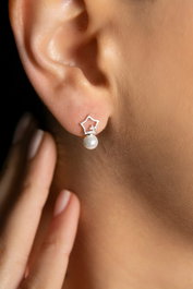 Heliophilia Silver Pendientes de Plata de Ley 925 con Refuerzo de Rodio